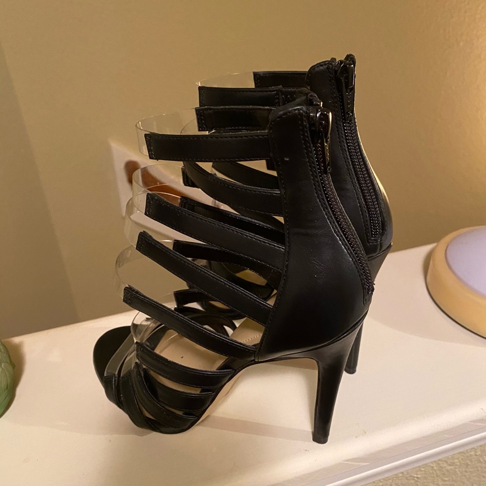Aldo black & clear fashionable booties 4.5” heels